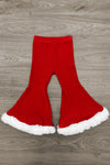 Santa Bow Glitter Bell Bottom Set