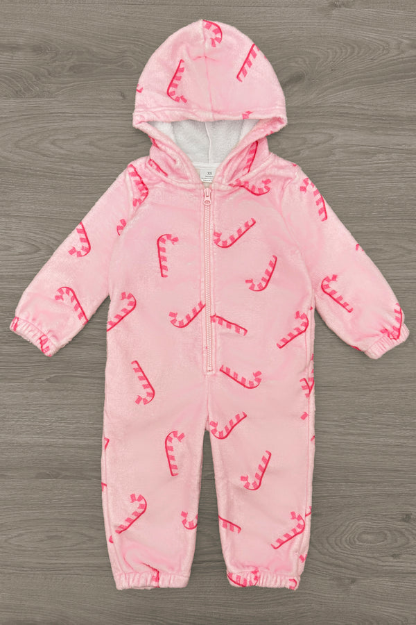 Mom & Me - Pink Candy Cane Onesie Pajamas