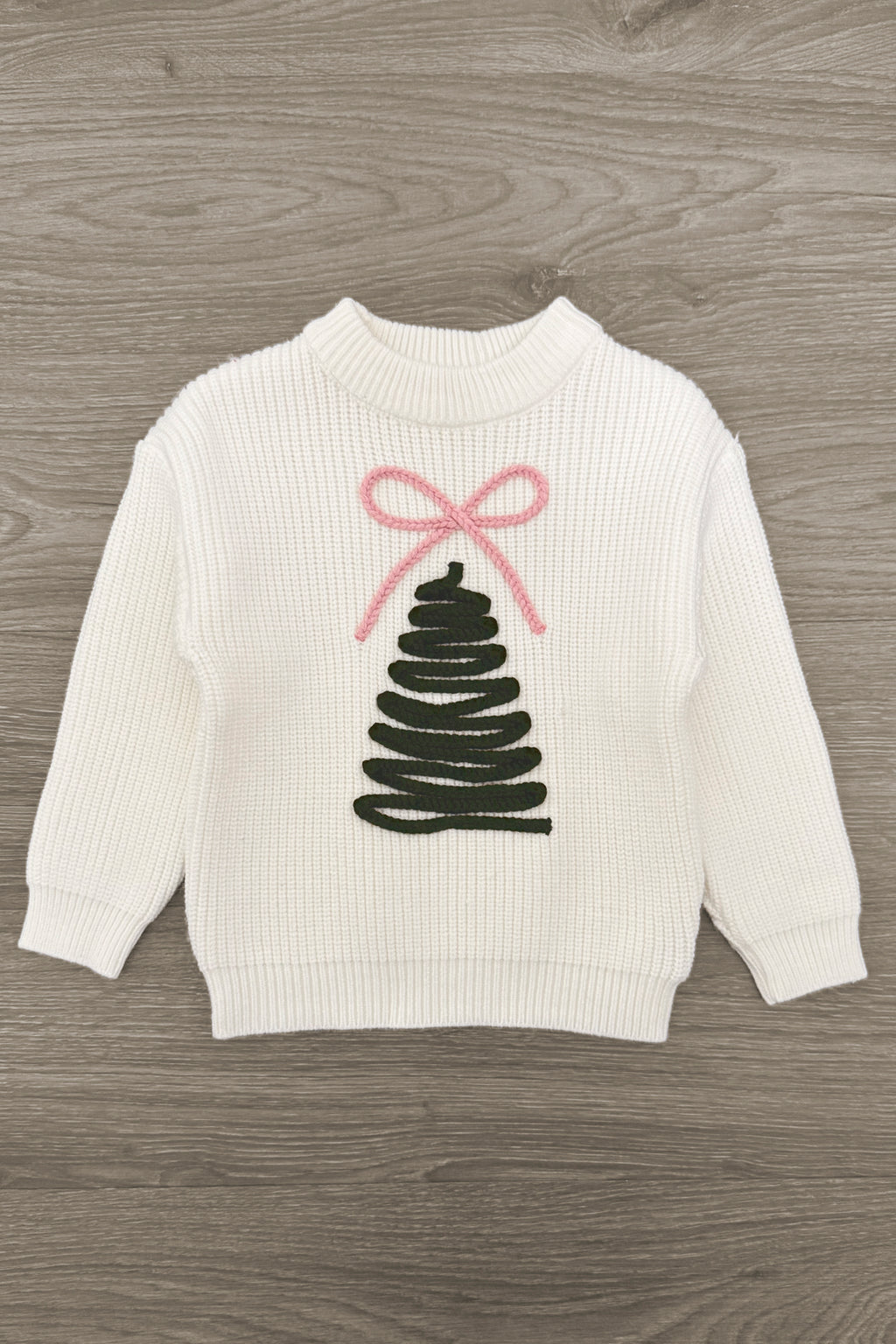 Christmas Tree Knit Sweater Flare Pant Set