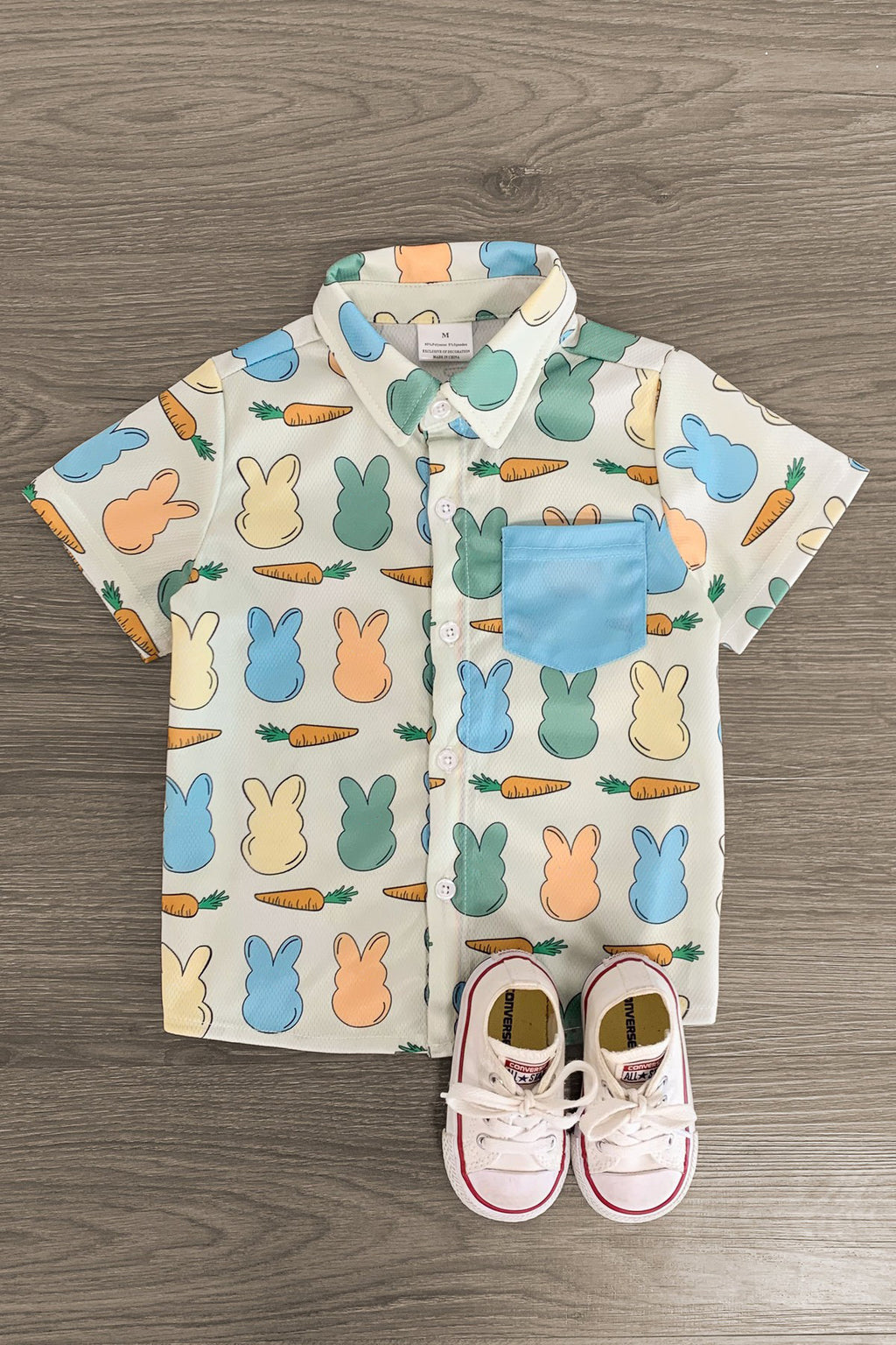 Mint Bunny Peep Button Down | Sparkle in Pink