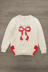 Mom & Me - "Merry Christmas" Red Bow Top