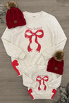 Mom & Me - "Merry Christmas" Red Bow Top