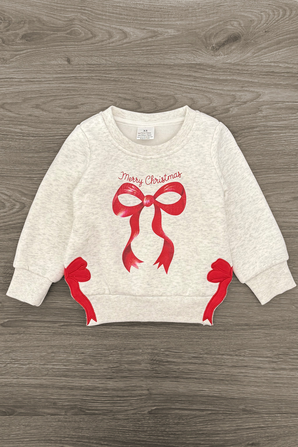 Mom & Me - "Merry Christmas" Red Bow Top