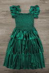 Mom & Me - Red & Green Metallic Dress
