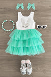 Mint Sequin Bunny Tutu Dress - Sparkle in Pink