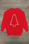 Red & Green Christmas Tree Family Knit Sweater