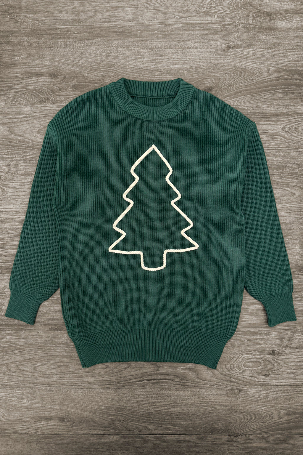 Red & Green Christmas Tree Family Knit Sweater