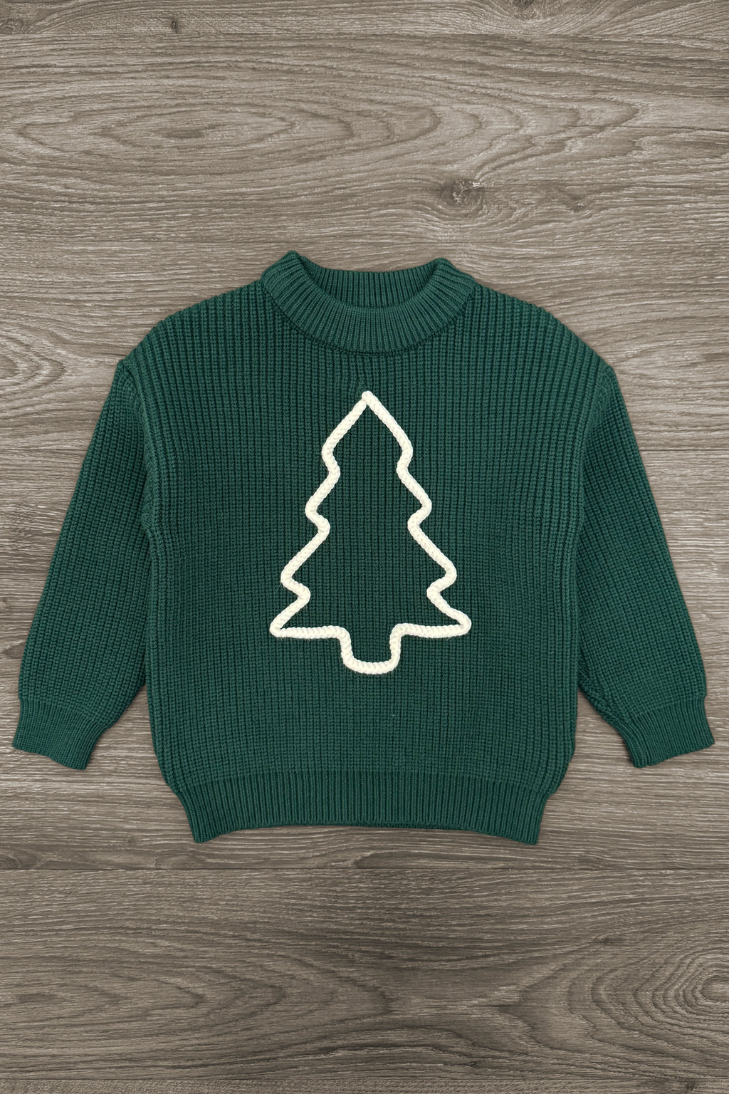 Red & Green Christmas Tree Family Knit Sweater