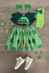 "Chasing Rainbows" Shamrock Tutu Dress - Sparkle in Pink