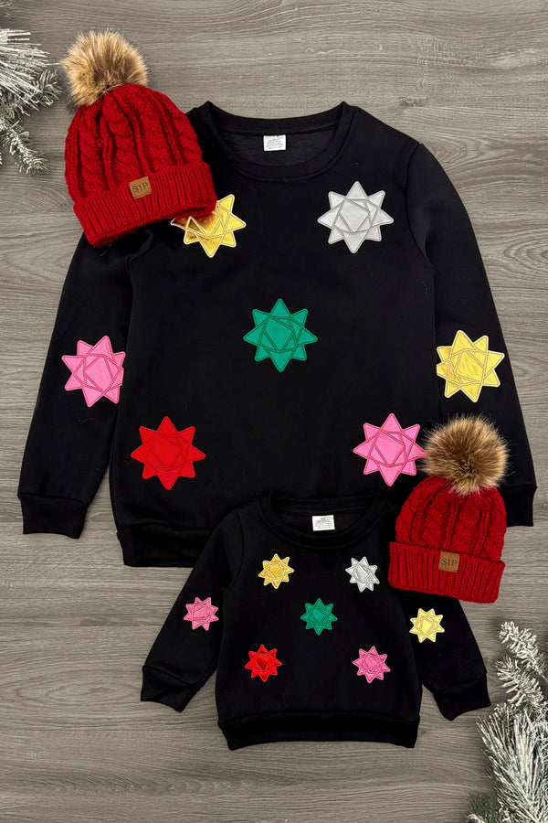 Mom & Me - Christmas Star Sweatshirt | Sparkle in Pink
