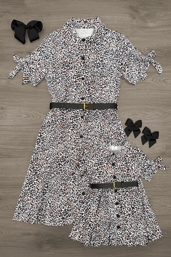 Mom & Me - Leopard Print Dress | Sparkle in Pink