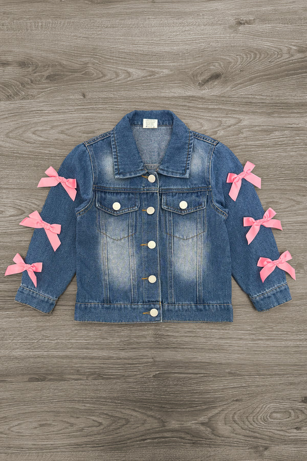 "Best Friends" Denim Jacket | Sparkle in Pink