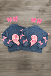 "Best Friends" Denim Jacket | Sparkle in Pink
