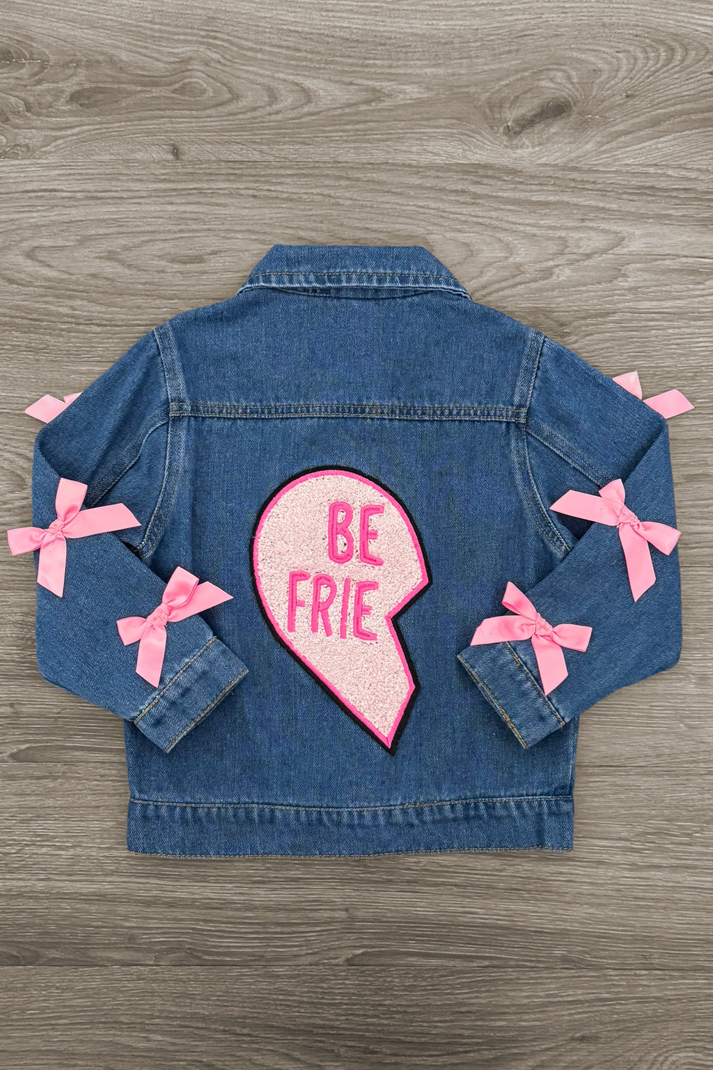 "Best Friends" Denim Jacket | Sparkle in Pink