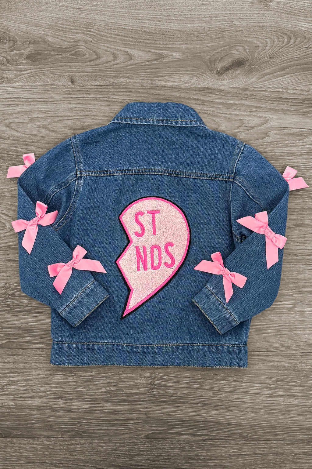 "Best Friends" Denim Jacket | Sparkle in Pink