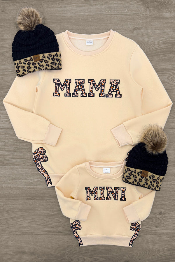 Mom & Me - "Mama & Mini" Pullover Sweater | Sparkle in Pink