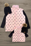 Mom & Me - Pink Bow Puffer Vest Set | Sparkle in Pink