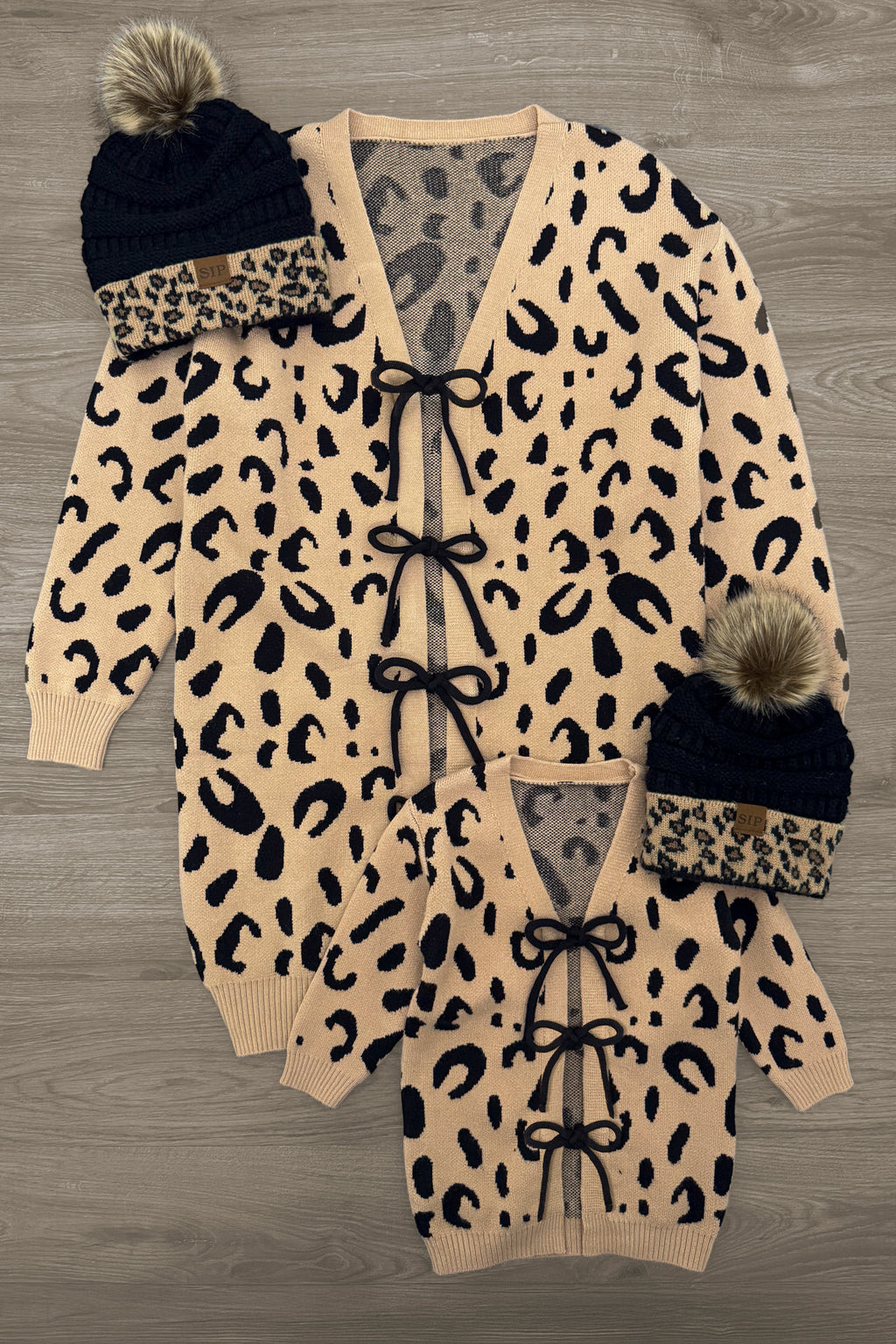 Mom & Me - Leopard Print Lace-Up Cardigan | Sparkle in Pink