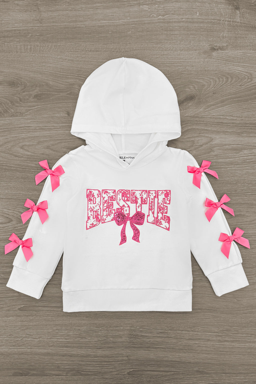 "Bestie" Pink Bow Hoodie | Sparkle in Pink