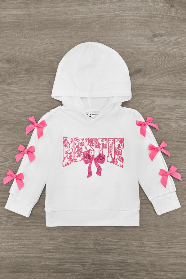 "Bestie" Pink Bow Hoodie | Sparkle in Pink