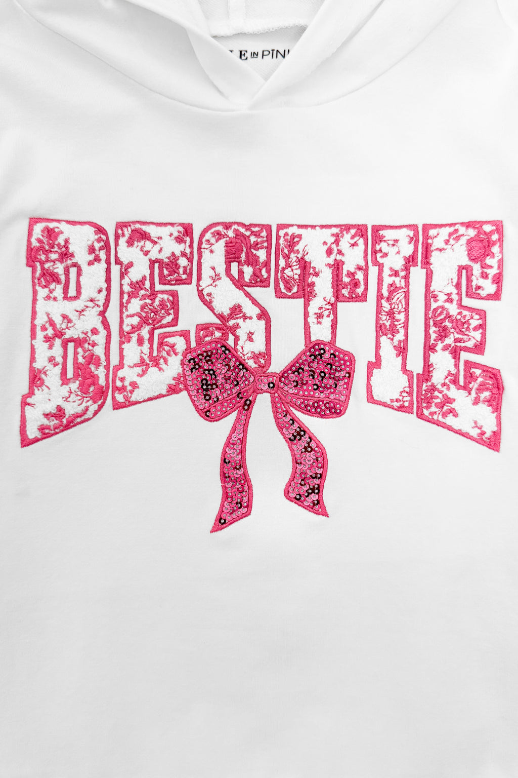 "Bestie" Pink Bow Hoodie | Sparkle in Pink