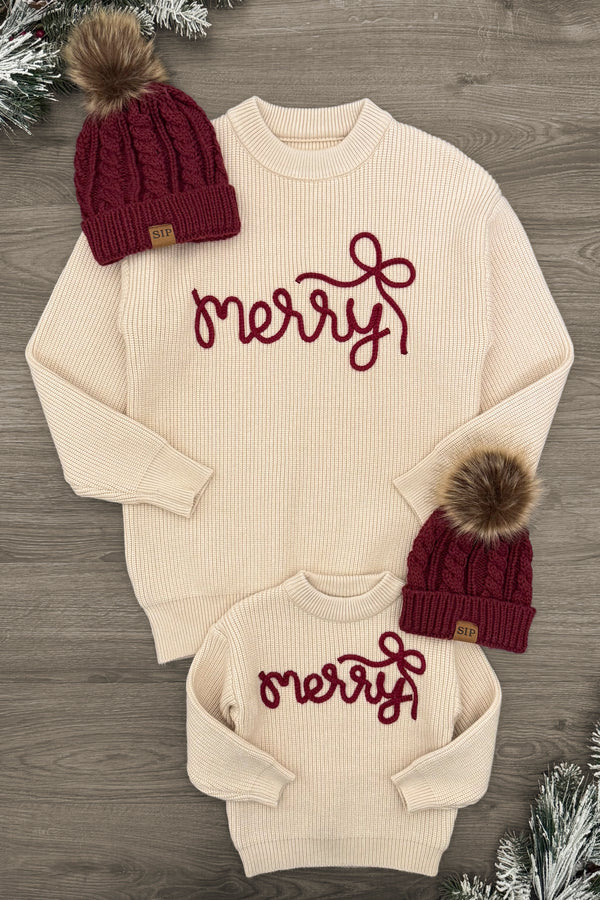 Mom & Me - "Merry" Knit Sweater