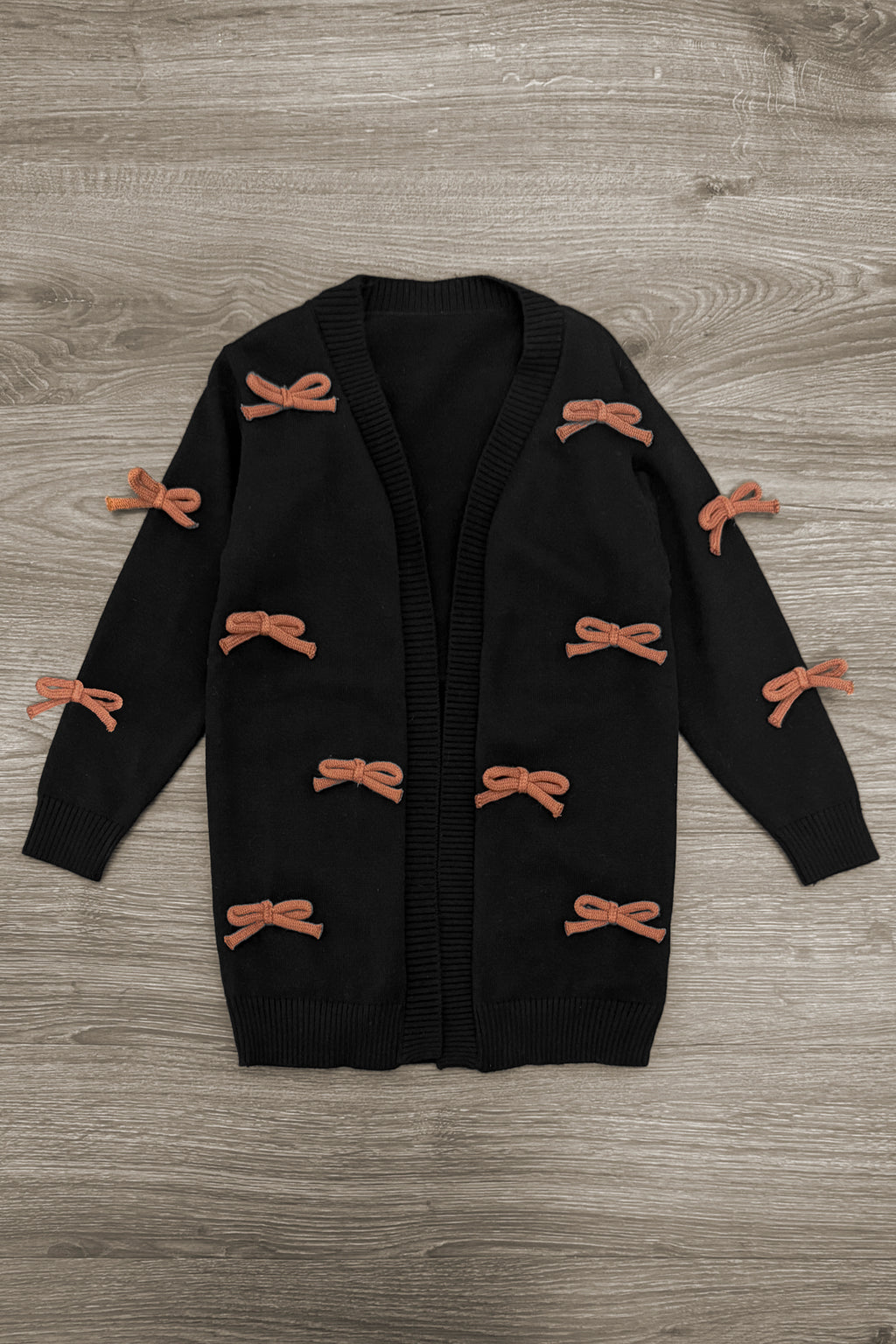 Black & Brown Bow Cardigan