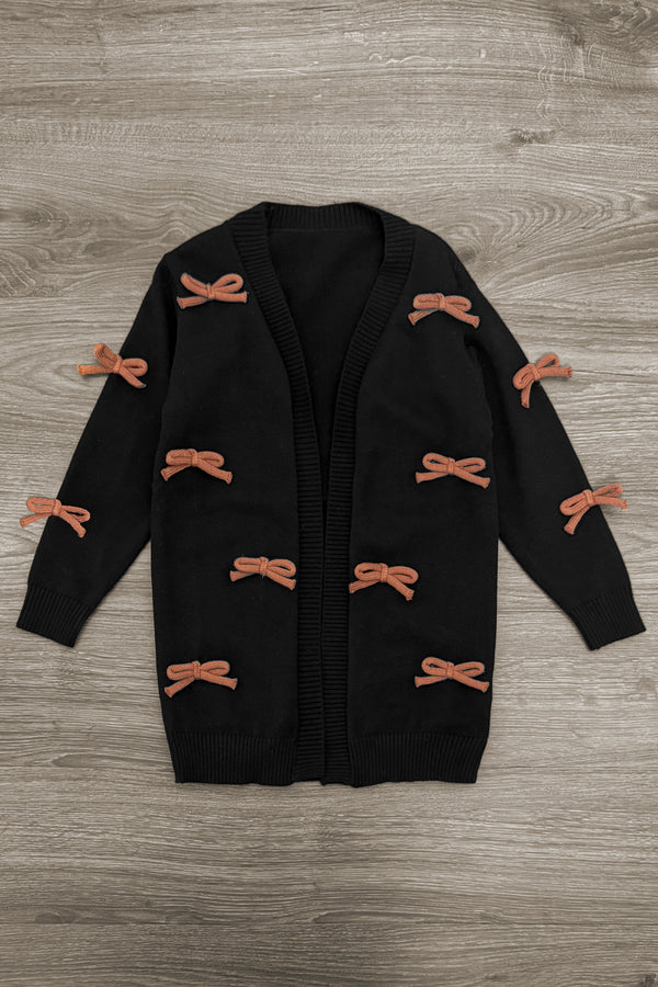Black & Brown Bow Cardigan