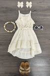 Hi-Low Ruffle Dress - Sparkle in Pink