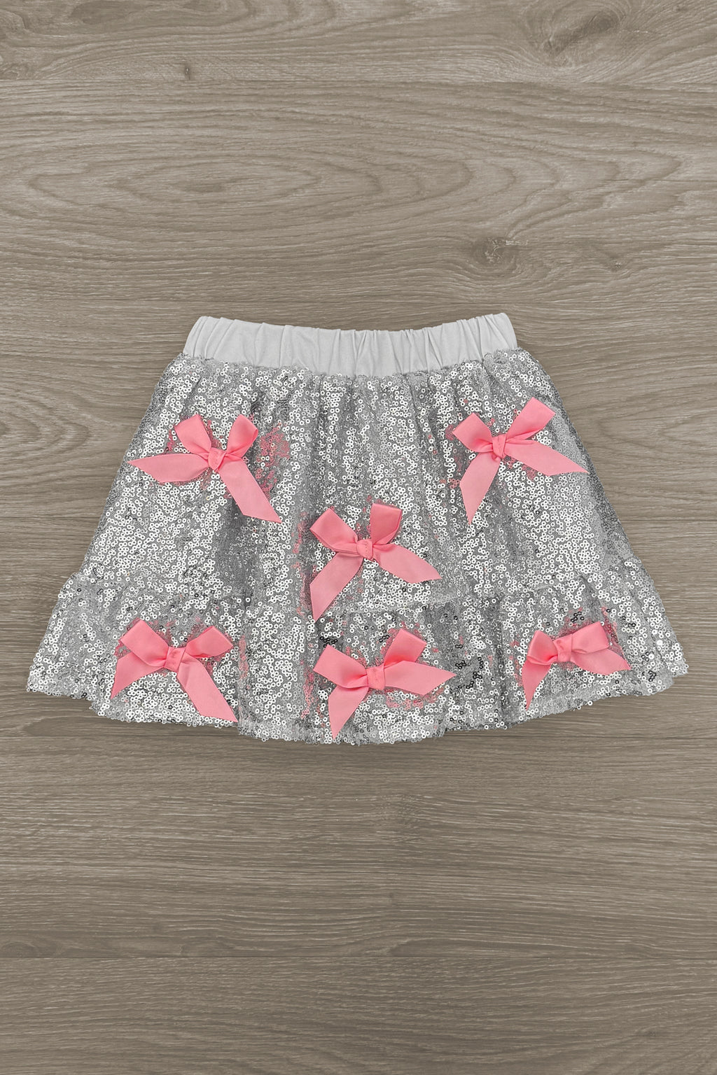 Silver Sequin Disco Skirt Set | Sparkle in Pink
