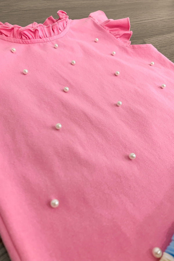 Pink Pearl Peep Skirt Set - Sparkle in Pink