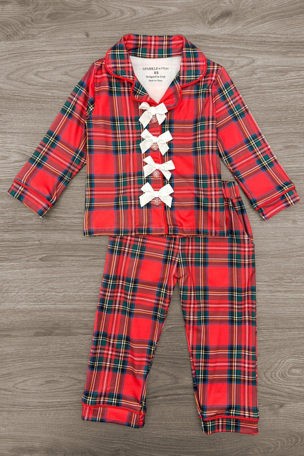 Red & Green Plaid Family Pajama Set - AND PET BANDANA!