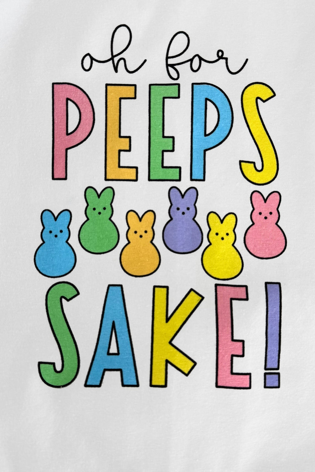 "Oh For Peeps Sake!" Denim Bell Bottom Set - Sparkle in Pink