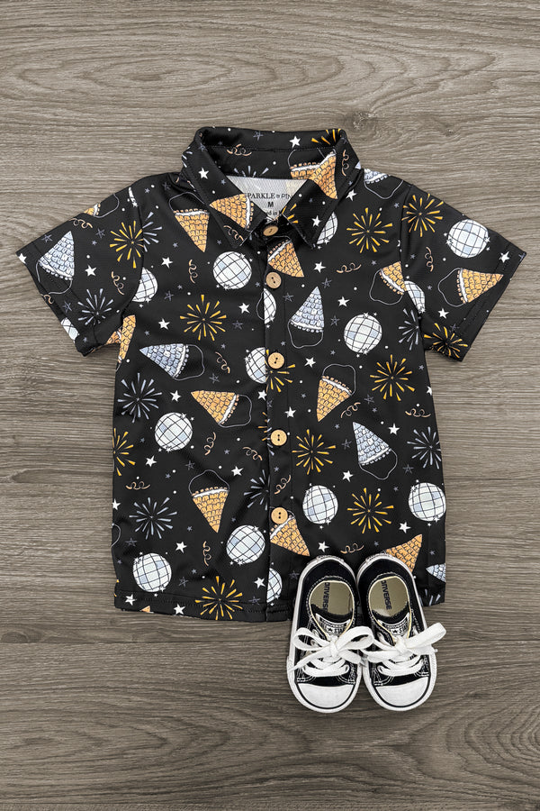 New Year's Party Button Down Top