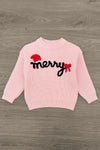 "Merry" Knit Sweater Velvet Flare Pant Set | Sparkle in Pink