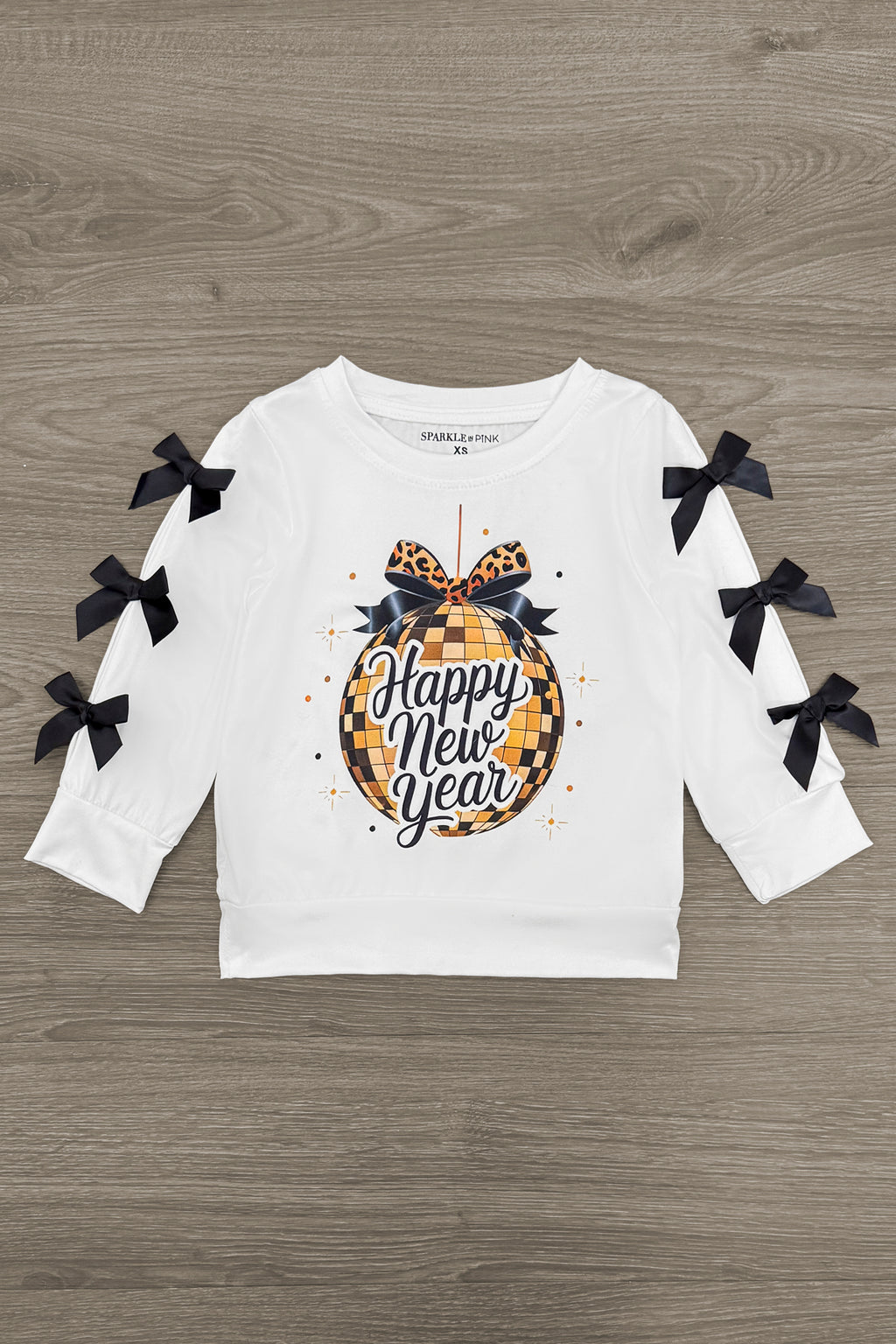 "Happy New Year" Sequin Leopard Flare Set