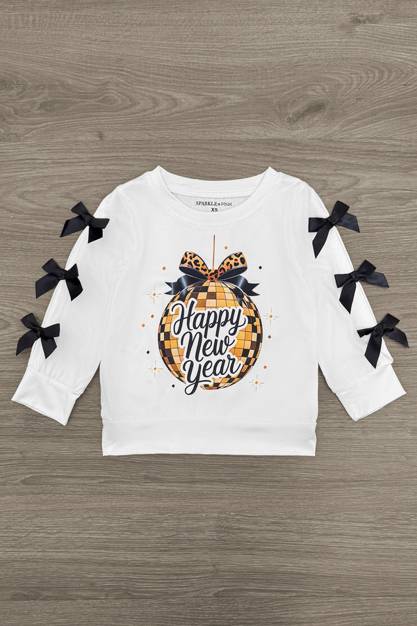 "Happy New Year" Sequin Leopard Flare Set