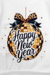 "Happy New Year" Sequin Leopard Flare Set