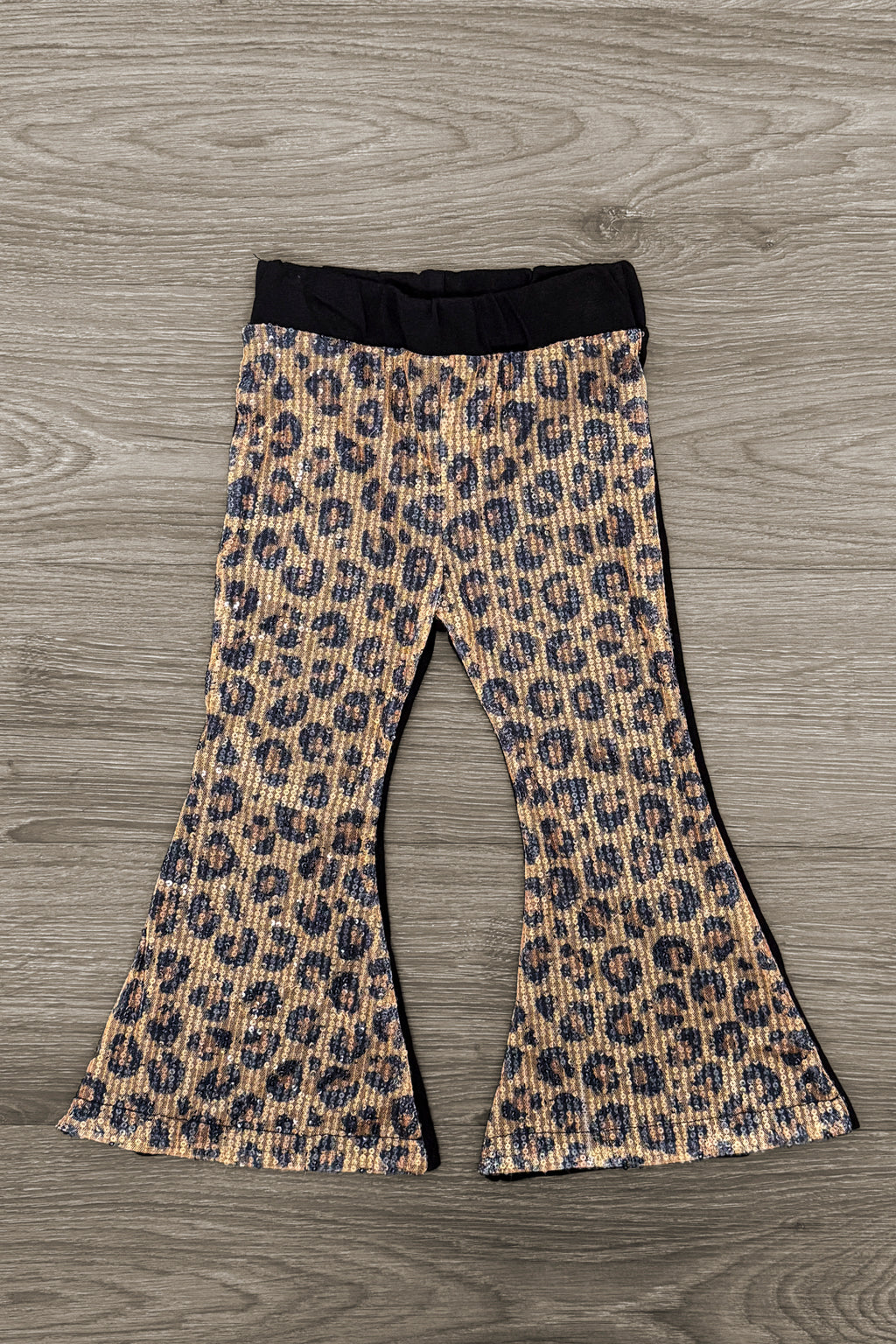 "Happy New Year" Sequin Leopard Flare Set