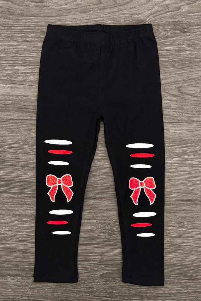 Red Sequin Bow Sweater Legging Set | Sparkle in Pink