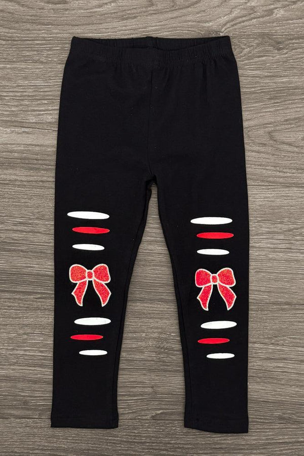 Red Sequin Bow Sweater Legging Set | Sparkle in Pink