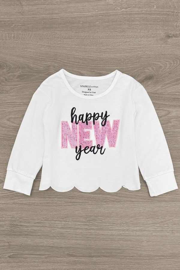 "Happy New Year" Sequin Bell Bottom Set