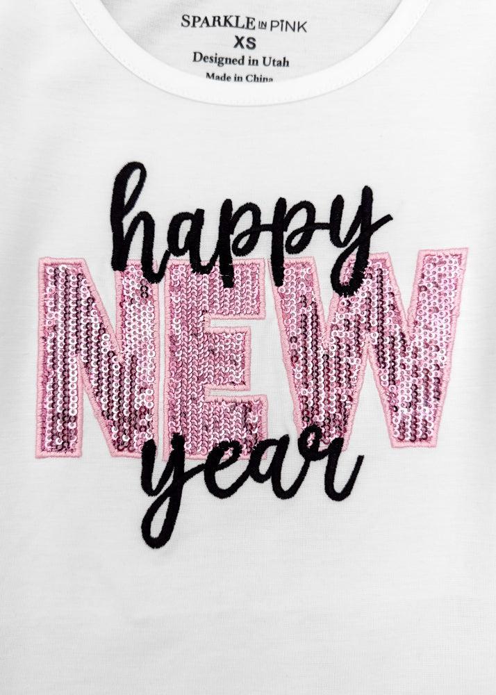 "Happy New Year" Sequin Bell Bottom Set
