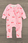 Mom & Me - Pink Cherry Waffle Knit Pajamas
