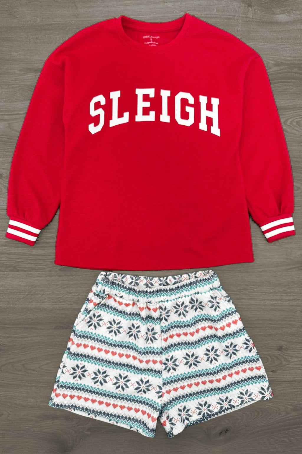 Mom & Me - "Sleigh" Waffle Knit Pajama Set