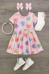Pink Glitter Candy Hearts Dress