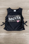 "Soccer" Black & Pink Short Set - Sparkle in Pink