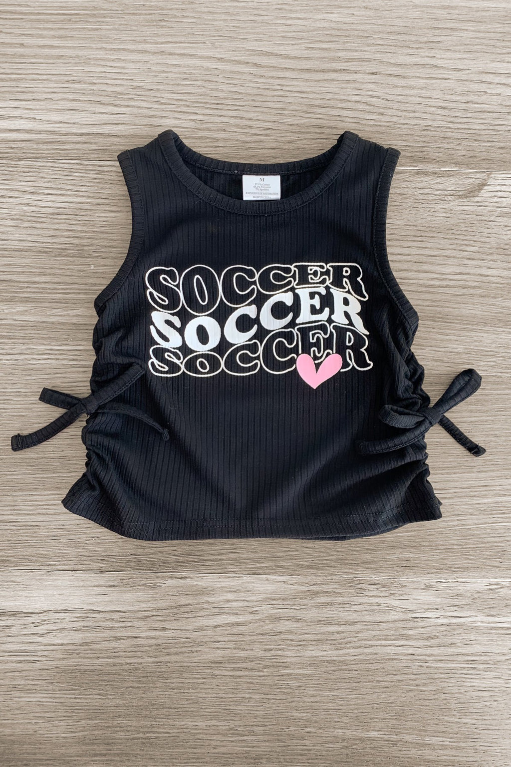 "Soccer" Black & Pink Short Set - Sparkle in Pink
