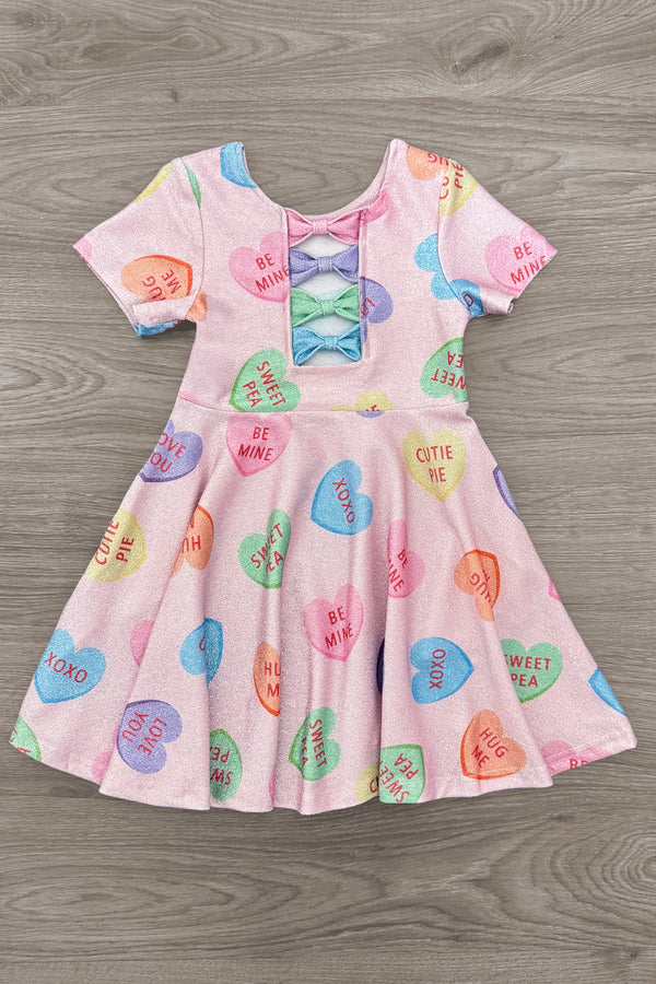 Pink Glitter Candy Hearts Dress