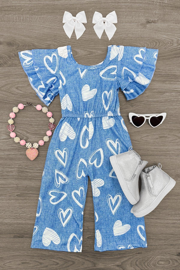 Blue Hearts Jumpsuit